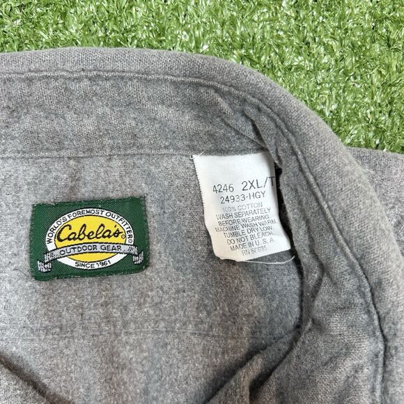 Cabelas Button Down Shirt Embroidered Labrador Retriever Mens 2XL Heavy Cotton - Picture 6 of 6